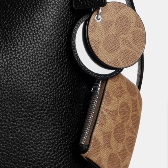 COACH CBI93 Laurel Large Shoulder Bag With Mirror Charm And Pouch - Picture 5 of 5